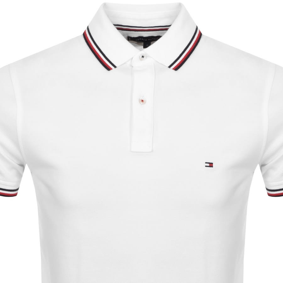 Alternative Image for ProductTommy Hilfiger Tipped Slim Fit Polo T Shirt White2